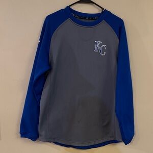 adidas Originals Royal Blue and Charcoal KC Royals Sweatshirt